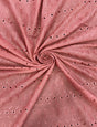 Dusty Rose Medium Eyelet Polyester Cotton Fabric - Dusty Rose, Small Eyelets, 41"-42" Width