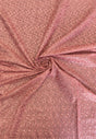 Heavy Eyelet Polyester Cotton Fabric - Dusty Rose Floral Embroidery, 41"-42" Width
