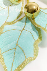 5 Foot Blue Gold Holly Leaves Garland Decor