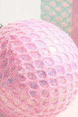 6" Mesh Ball Ornament - Pink