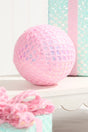 6" Mesh Ball Ornament - Pink