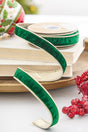 1" x 10 Yard Green Velvet Ribbon