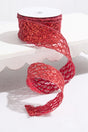 2.5" x 10 Yard Red Wired Ribbon