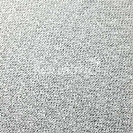 Dynamic Mesh Polyester Spandex Mesh Fabric - Black/White Solid, 61/62" Width, 165 GSM (1 Yard)