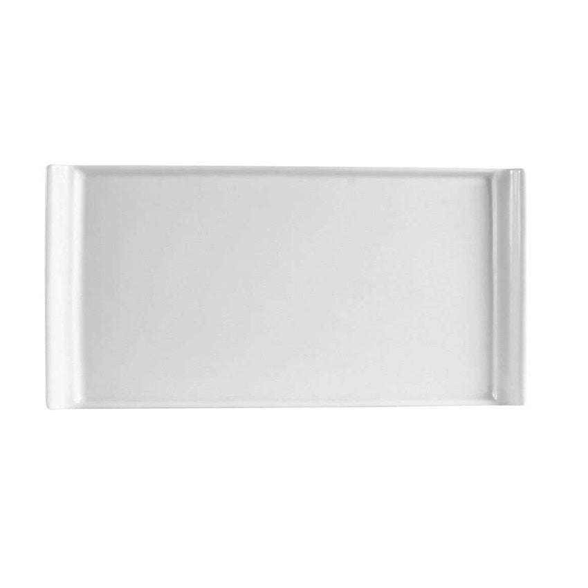 Dynasty Rectangular Bone White Porcelain Platter, 20 1/4" x 9 1/4" - Case Of 6