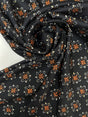 Printed Polyester Geometric Brown Black