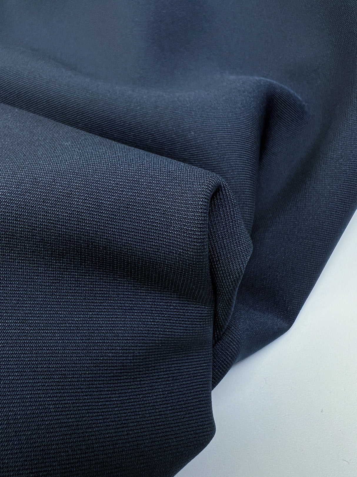 Blue Polyester Elastane Twill Suiting
