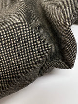Wool Cotton Plain Weave Suiting Fabric Beige Black