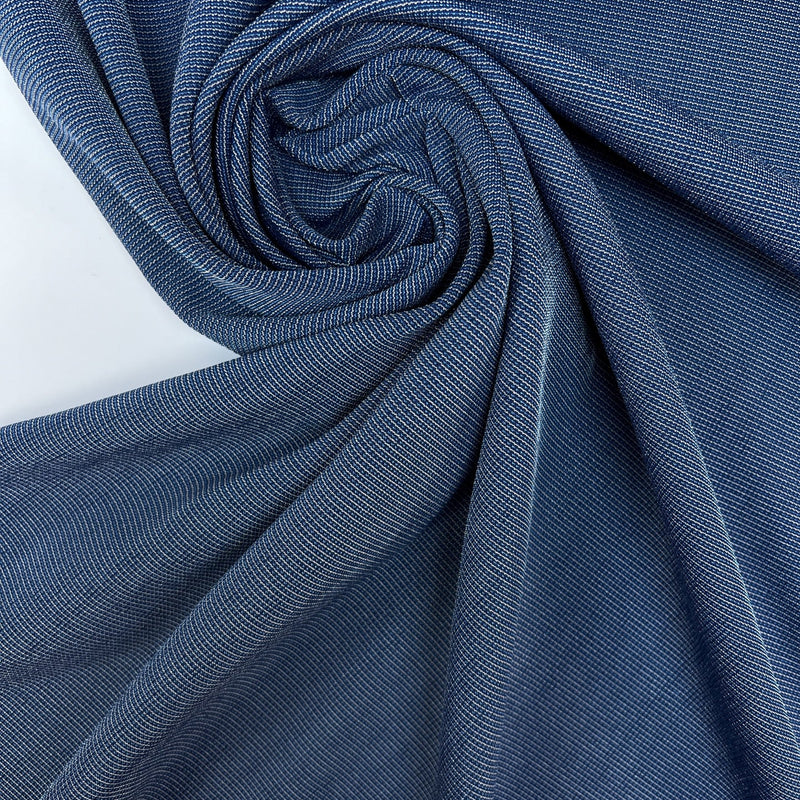 Polyamide Elastane Knitted Blend Silver Blue