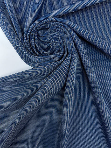 Polyamide Elastane Knitted Blend Silver Blue