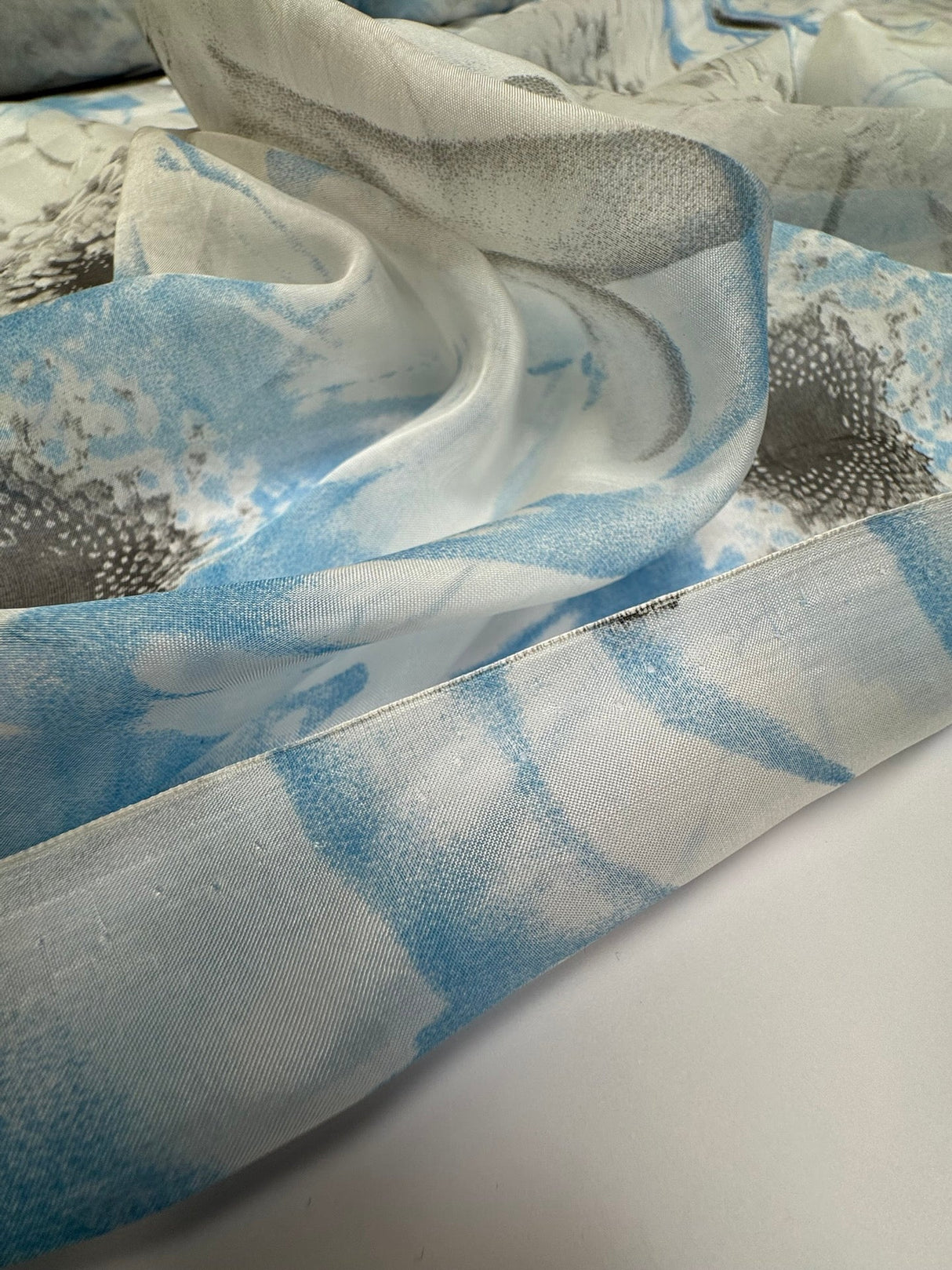 Silk Viscose Blend Printed Floral Fabric