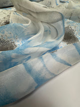 Silk Viscose Blend Printed Floral Fabric