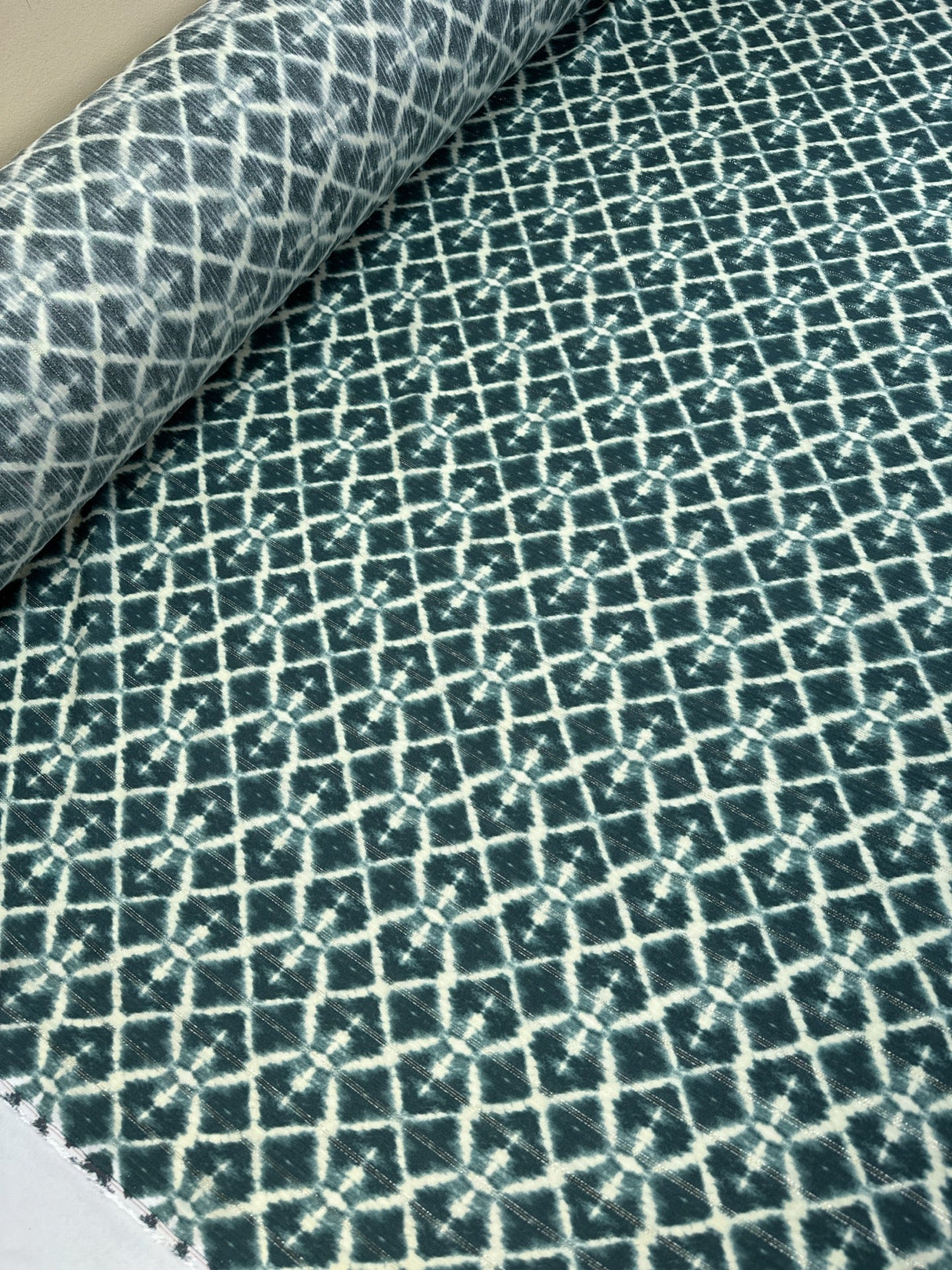 Viscose Lurex Printed Staple Fabric