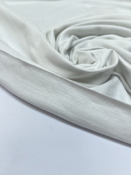Cotton Elastane Knitted Fabric White