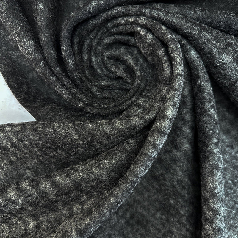 Wool Blend Jacquard Knit Gray Black