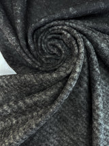 Wool Blend Jacquard Knit Gray Black
