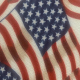 Power Mesh US Flag Patriotic Fabric 60" Red White Blue