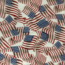 US Flag Print Spandex Fabric 4-Way Stretch Red White Blue 60"