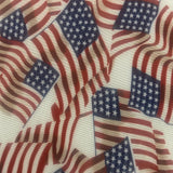 Power Mesh US Flag Patriotic Fabric 60" Red White Blue