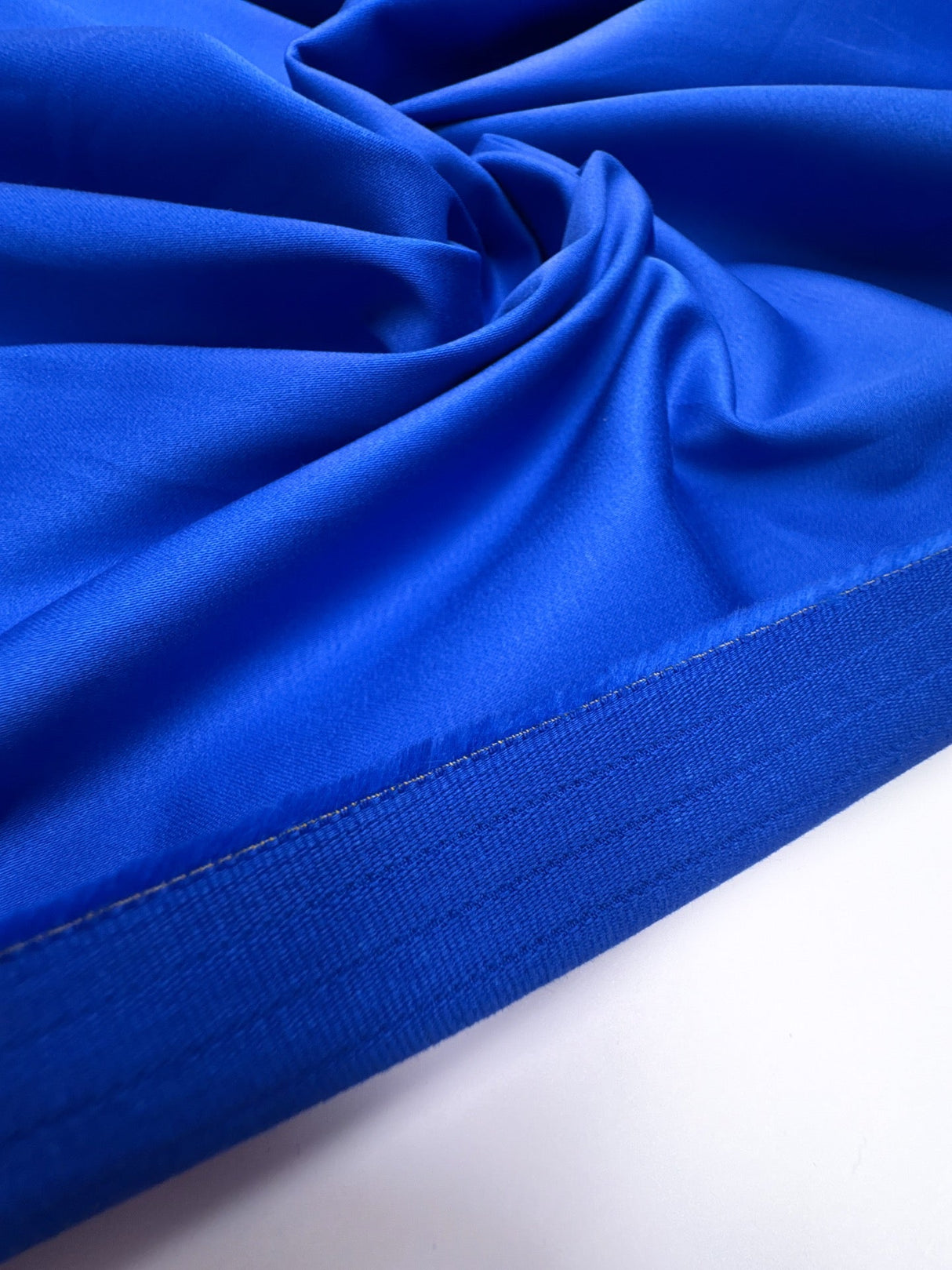 Italian Blue Cotton Viscose Elastane Fabric