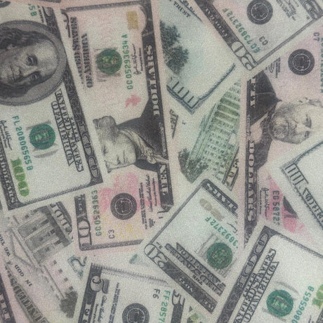 Money Print Spandex Fabric 4-Way Stretch Multicolor 60"