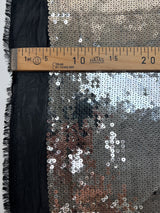 Polyamide Crepe with Sequins Silver Black