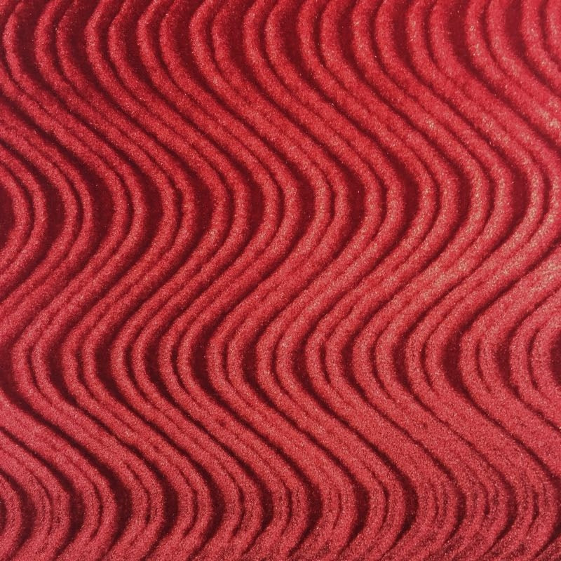 Swirl Velvet Flocking Nylon Fabric - Swirl Pattern, 58/60" Width (1 Yard)