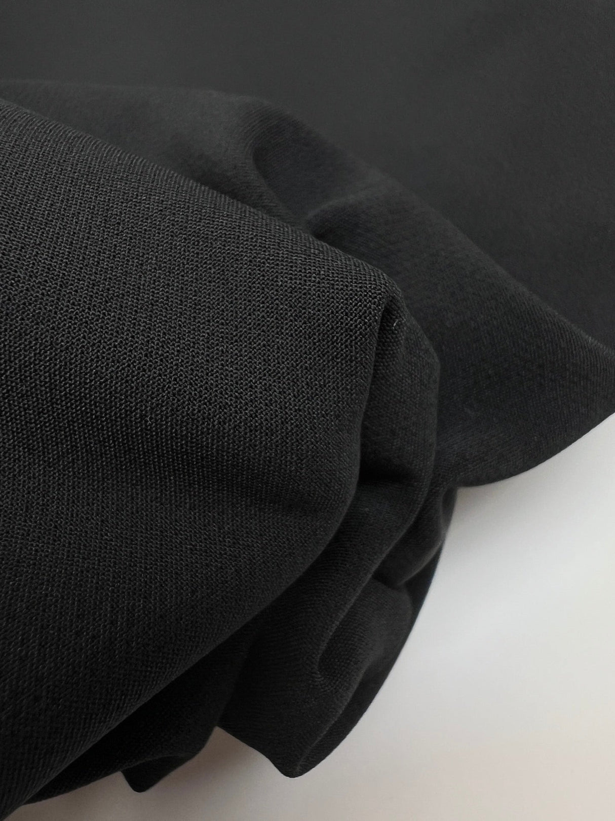 Black Crepe Blend Suit Fabric