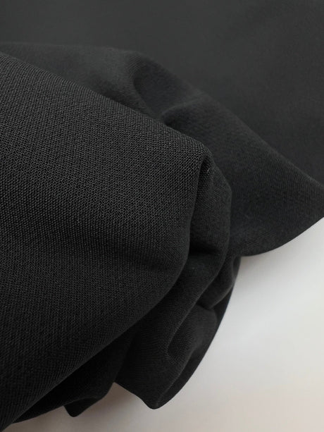Black Crepe Blend Suit Fabric