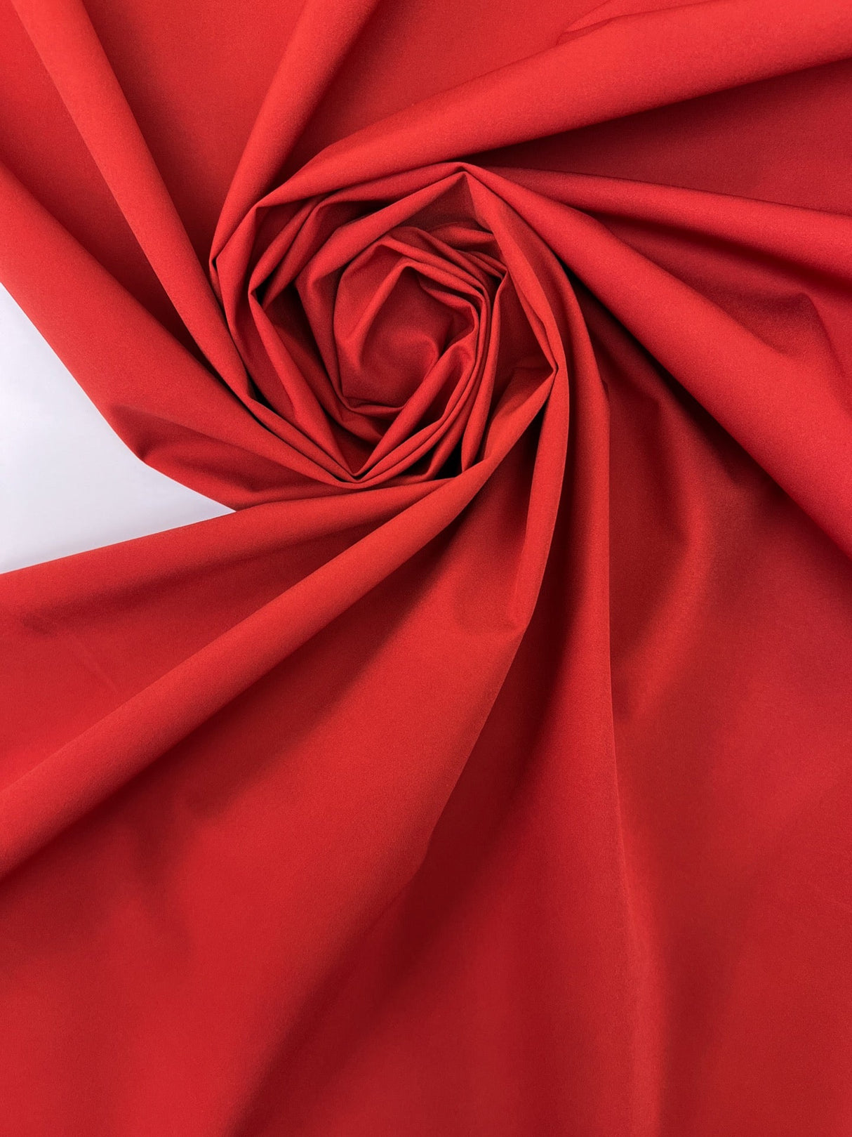 Red Polyamide Plain Woven Stretch Fabric