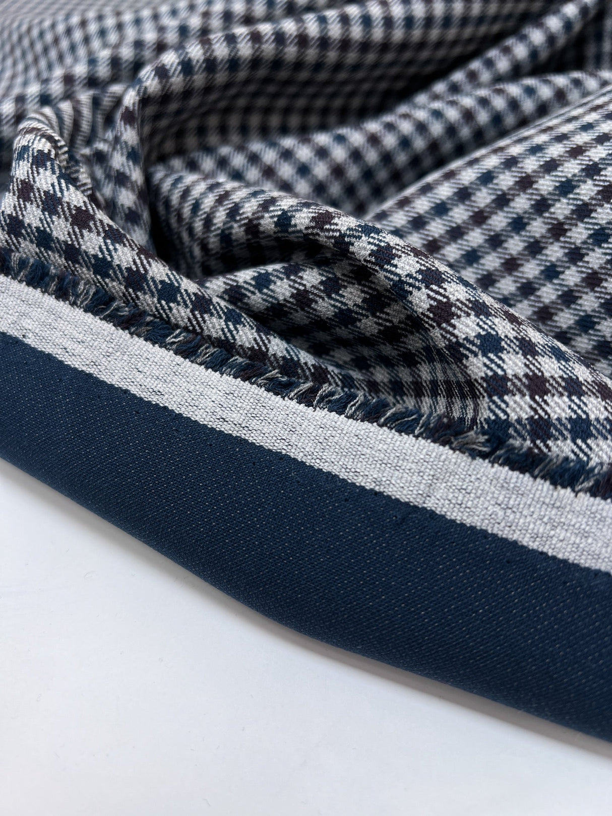 Polyester Blend Bonded Checked Knit