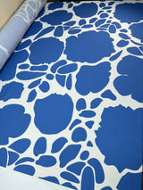 Polyamide Twill Abstract Print Blue