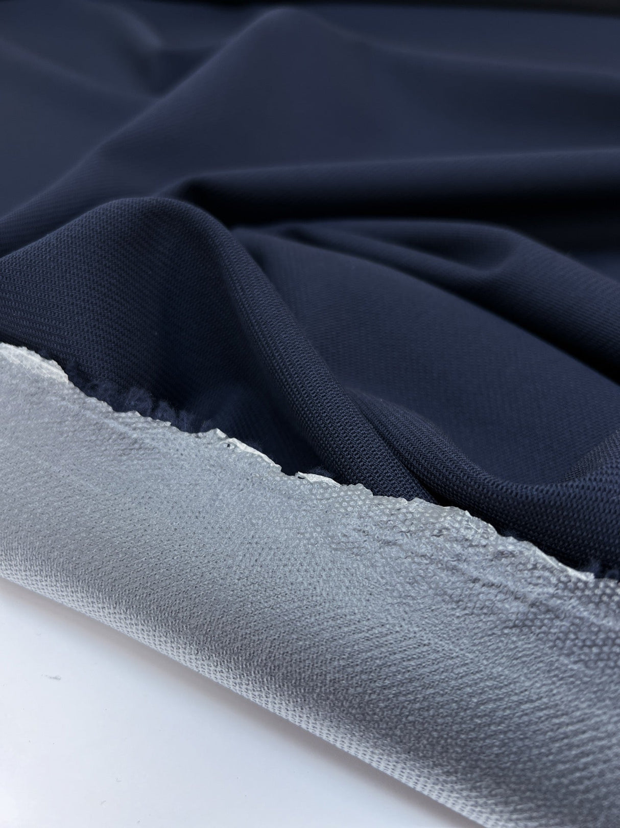 Blue Wool Polyester Elastane Tweed