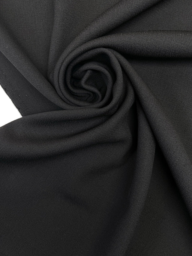 Wool Polyamide Woven Black
