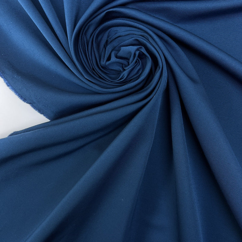 Blue Polyamide Cotton Rep Weave