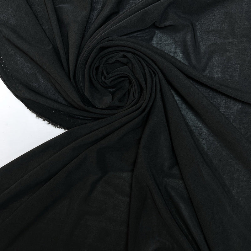 Black Polyamide Elastane Knit Fabric