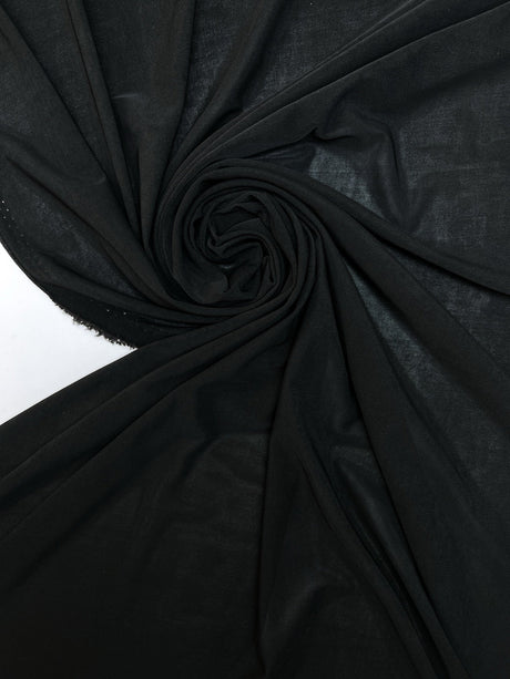 Black Polyamide Elastane Knit Fabric