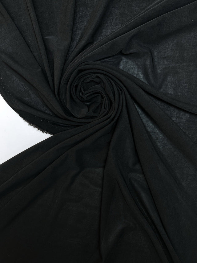 Black Polyamide Elastane Knit Fabric