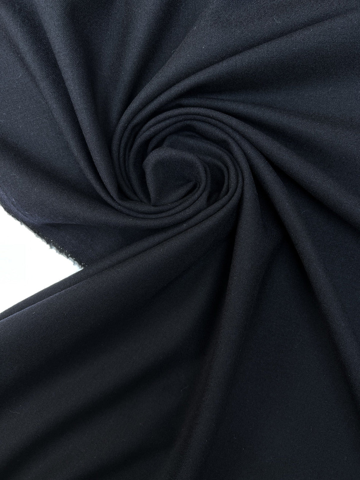 Wool Stretch Twill Blue Black