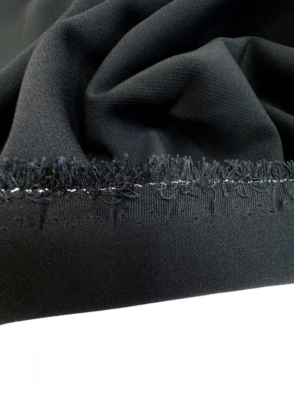 Black Stretch Polyester Blend Knit