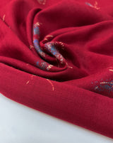 Wool Printed Twill Red Beige