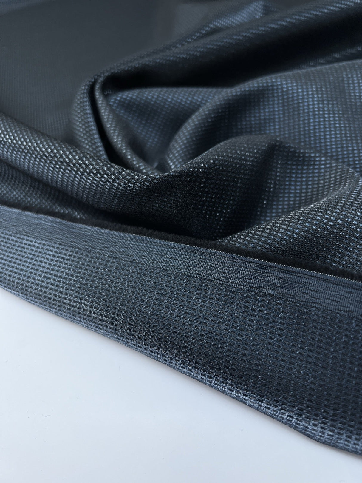 Italian Silver Blue Changeant Wool Jacquard