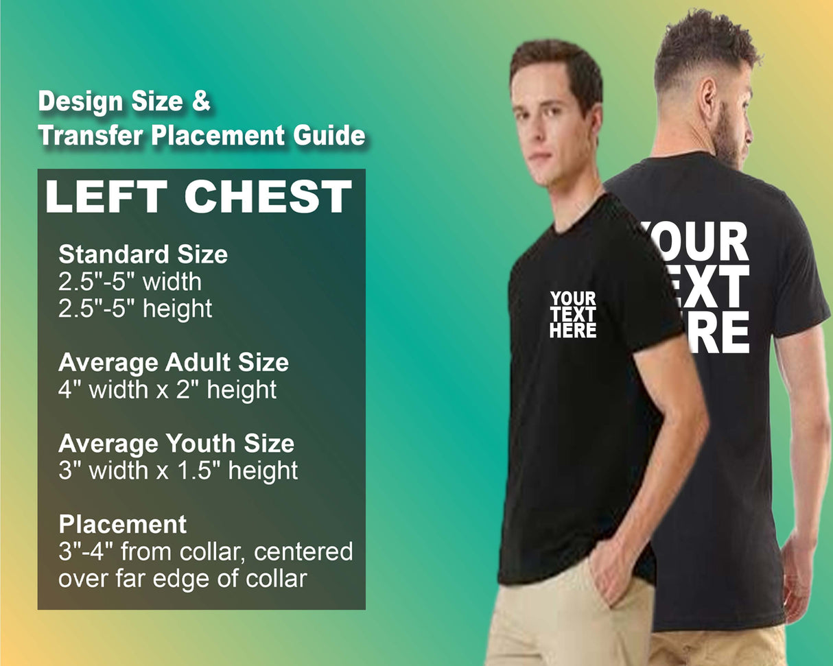 Pack: 12 Fast Custom Matching T-Shirts – Print Your Own Image, Text, or Art on Both Side (Black)