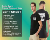 Pack: 12 Fast Custom Matching T-Shirts – Print Your Own Image, Text, or Art on Both Side (Black)