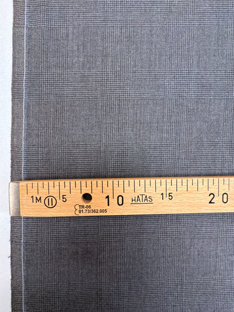 Wool Tweed Checked Gray-Brown-Blue