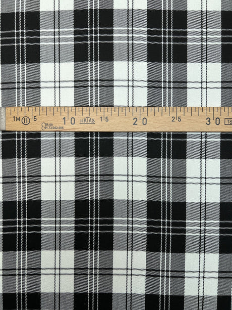 Cotton Tweed Checked Fabric
