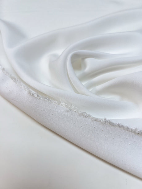 Silk Crepe Fabric White