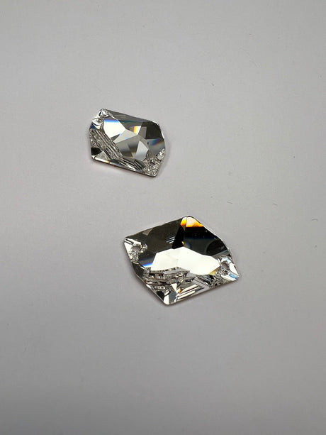 Silver Sewing Notions With Crystals