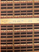 Wool Fabric Brown Striped