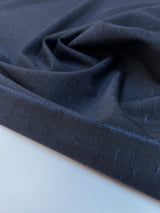 Italian Wool Printed Fabric Blue Black
